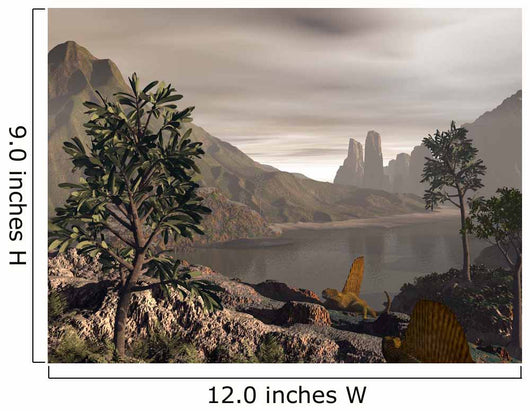 Pair Carnivorous Dimetrodon Explore Wall Decal