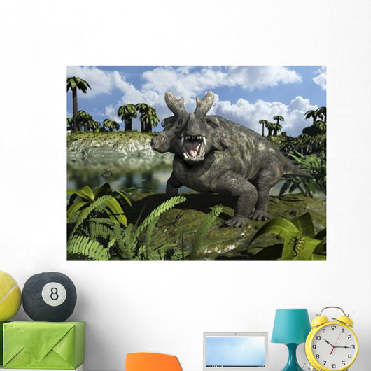 Estemmenosuchus Mirabilis Stands before Wall Decal