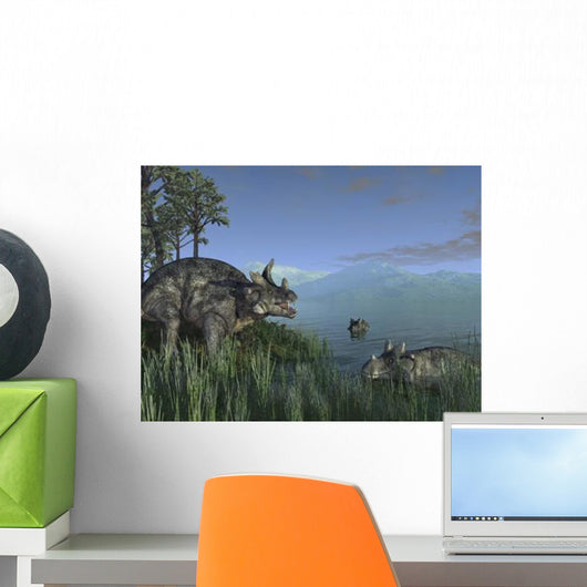 Three Estemmenosuchus Mirabilis Face Wall Decal