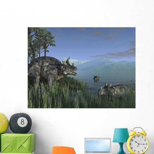 Three Estemmenosuchus Mirabilis Face Wall Decal