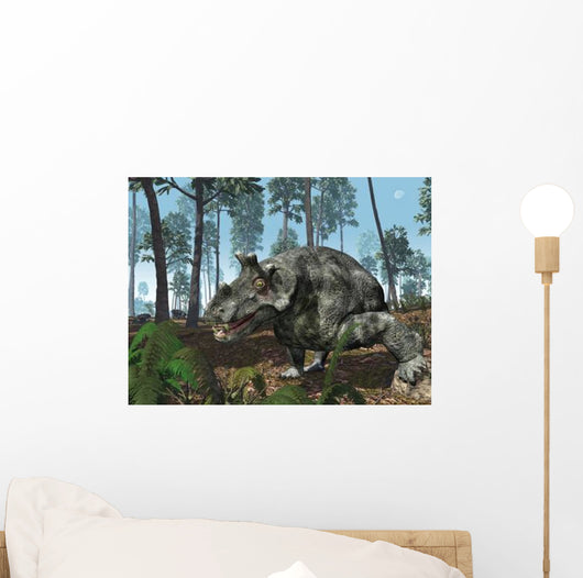 Herbivorous Dinocephalian Therapsid Grazes Wall Decal