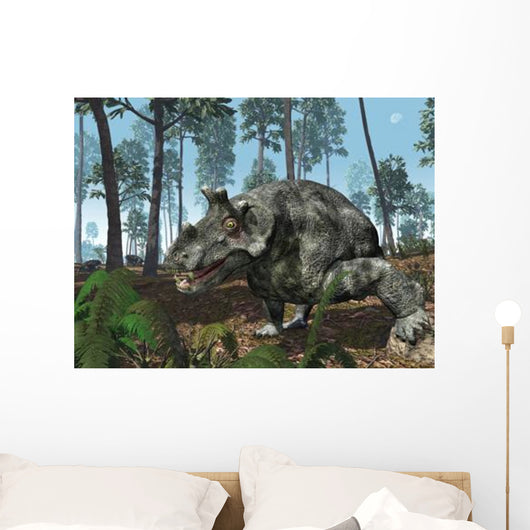 Herbivorous Dinocephalian Therapsid Grazes Wall Decal