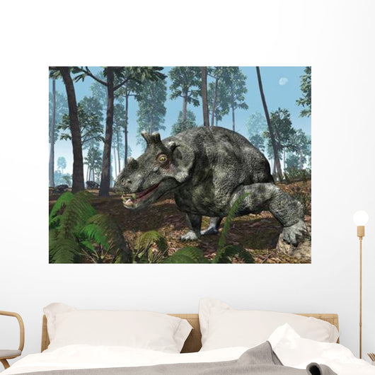 Herbivorous Dinocephalian Therapsid Grazes Wall Decal