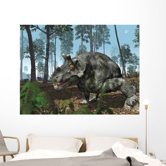 Herbivorous Dinocephalian Therapsid Grazes Wall Decal