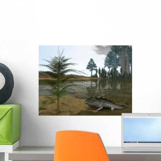 Late Devonian Ichthyostega Emerges Wall Decal