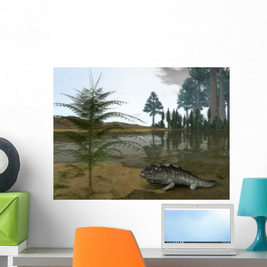 Late Devonian Ichthyostega Emerges Wall Decal