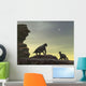 Two Giant Moschops Face Wall Decal