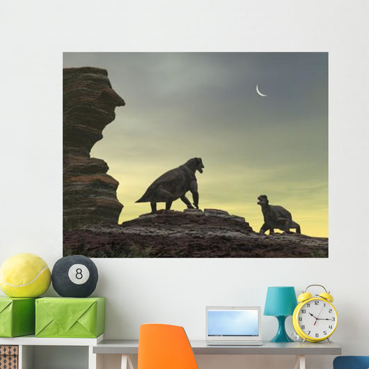 Two Giant Moschops Face Wall Decal