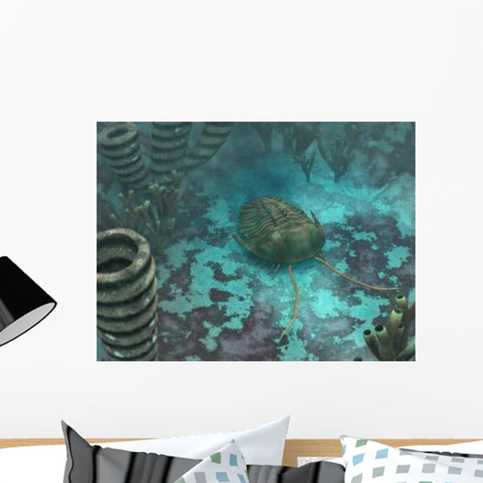 Olenoides Trilobite Scurries across Wall Decal