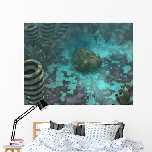 Olenoides Trilobite Scurries across Wall Decal
