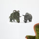 Albertaceratops Compared to Adult Wall Decal