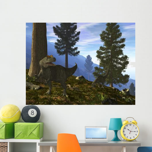 Pair Allosaurus Search for Wall Decal