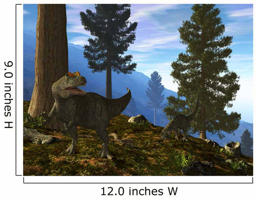 Pair Allosaurus Search for Wall Decal