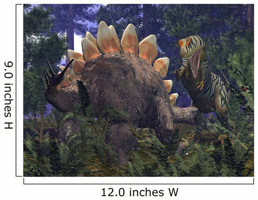 Allosaurus Stumbles upon Grazing Wall Decal