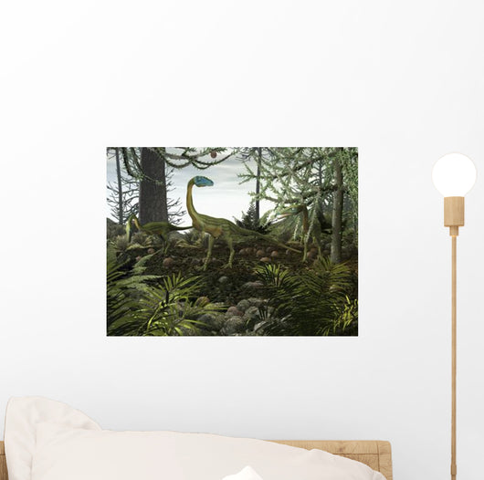 Coelophysis Dinosaurs Walk amongst Wall Decal
