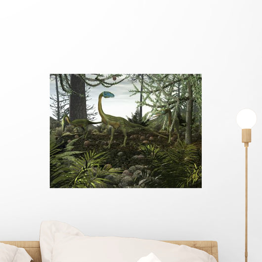Coelophysis Dinosaurs Walk amongst Wall Decal
