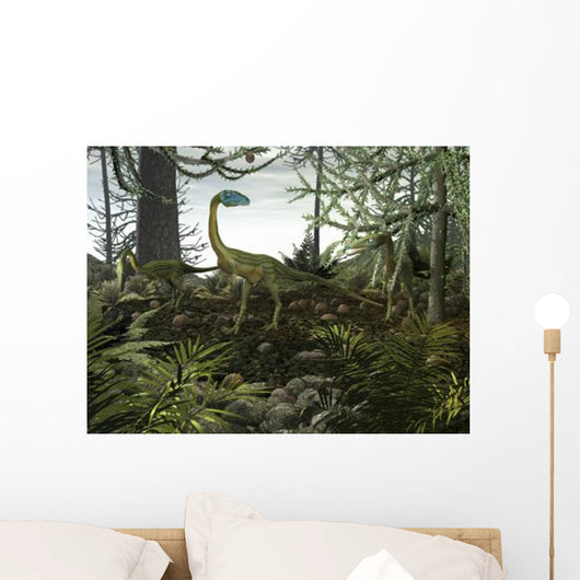 Coelophysis Dinosaurs Walk amongst Wall Decal