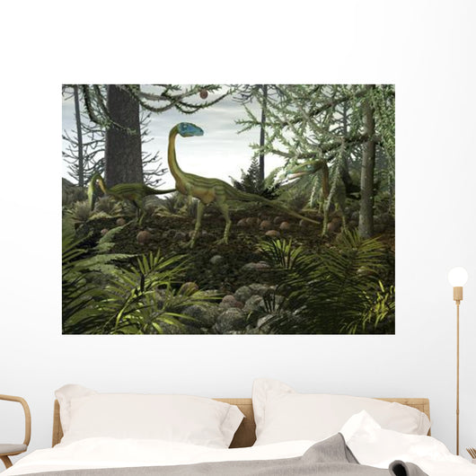 Coelophysis Dinosaurs Walk amongst Wall Decal
