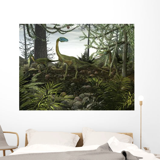 Coelophysis Dinosaurs Walk amongst Wall Decal