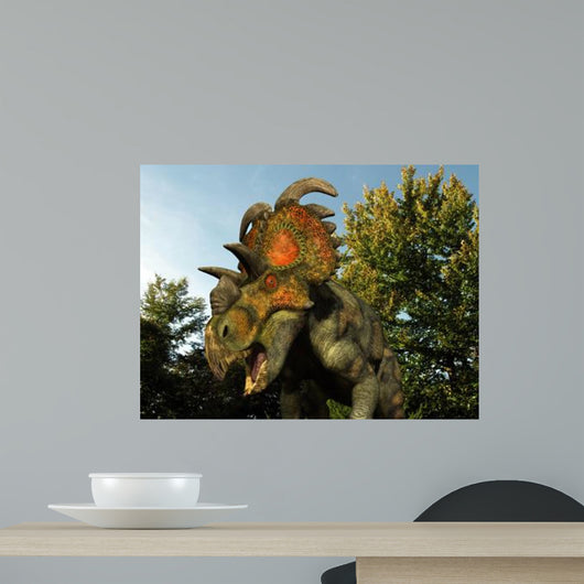 Albertaceratops Wanders Cretaceous Forest Wall Decal