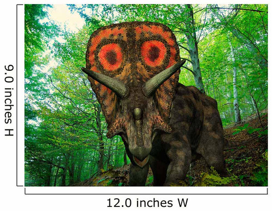 Colorful Torosaurus Wanders Cretaceous Wall Decal