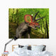 Colorful Triceratops Wanders Cretaceous Wall Decal