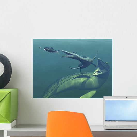Marine Predators Cretaceous Period Wall Decal Design 2