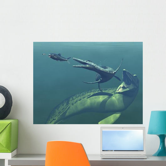 Marine Predators Cretaceous Period Wall Decal Design 2