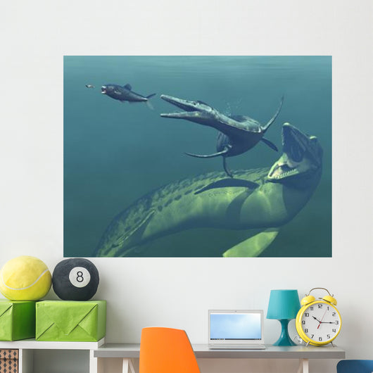 Marine Predators Cretaceous Period Wall Decal Design 2