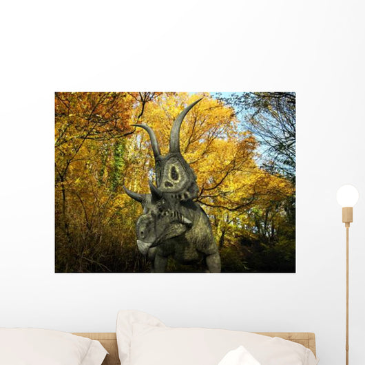 Diabloceratops Wanders Cretaceous Forest Wall Decal