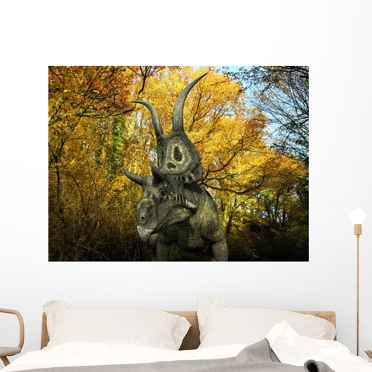 Diabloceratops Wanders Cretaceous Forest Wall Decal