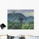 Colorful Adult Male Dilophosaurus Wall Decal