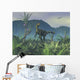 Colorful Adult Male Dilophosaurus Wall Decal