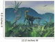 Colorful Adult Male Dilophosaurus Wall Decal