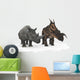 Adult Einiosaurus Compared to Wall Decal