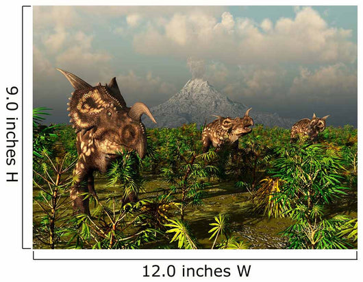 Herd Plant-eating Einiosaurus Roam Wall Decal