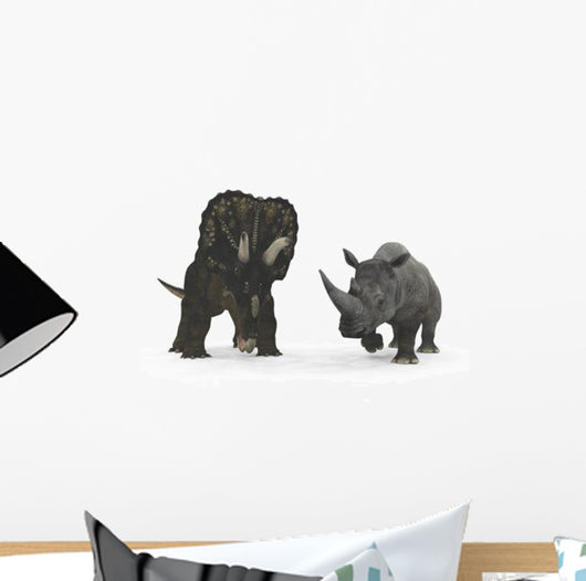 Nedoceratops Compared to Adult Wall Decal