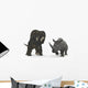 Nedoceratops Compared to Adult Wall Decal