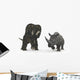 Nedoceratops Compared to Adult Wall Decal