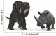 Nedoceratops Compared to Adult Wall Decal