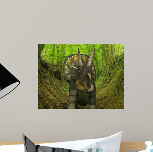 Nedoceratops Wanders Cretaceous Forest Wall Decal