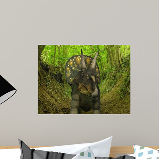 Nedoceratops Wanders Cretaceous Forest Wall Decal