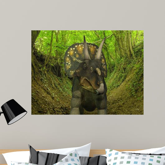 Nedoceratops Wanders Cretaceous Forest Wall Decal