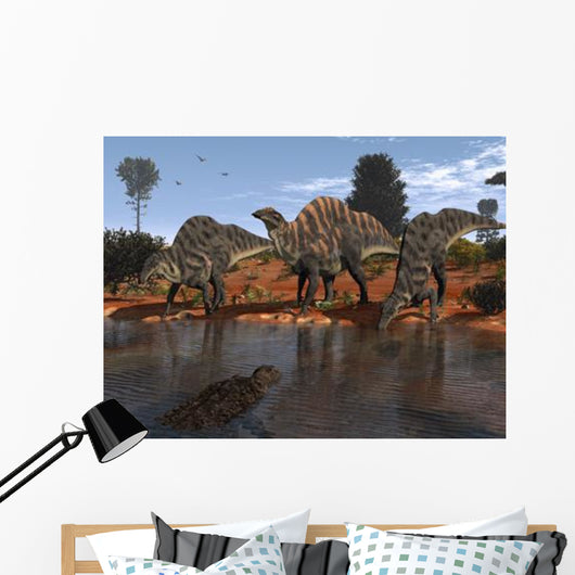 Ouranosaurus Drink Watering Hole Wall Decal