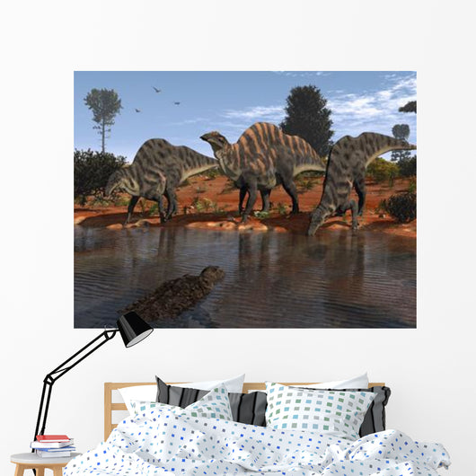 Ouranosaurus Drink Watering Hole Wall Decal