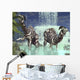 Pair Parasaurolophus Feed Flora Wall Decal