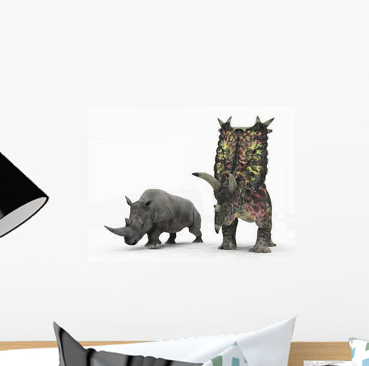 Adult Pentaceratops Compared to Wall Decal
