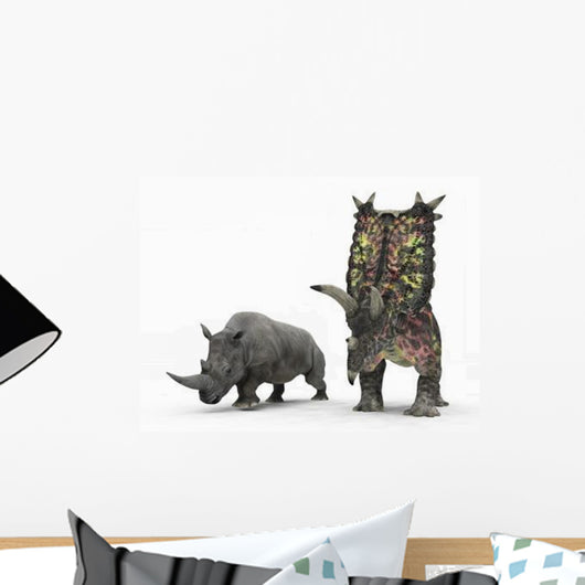 Adult Pentaceratops Compared to Wall Decal