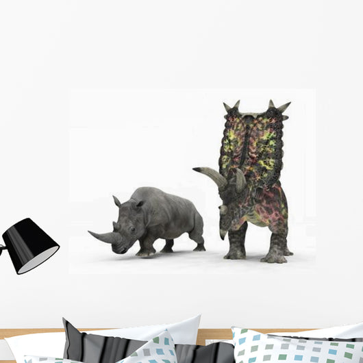 Adult Pentaceratops Compared to Wall Decal