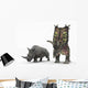Adult Pentaceratops Compared to Wall Decal